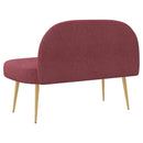 vidaXL Kárpitozott pad háttámlával bordó 110 x 60 x 76 cm Poliészter