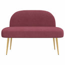 vidaXL Kárpitozott pad háttámlával bordó 110 x 60 x 76 cm Poliészter