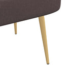 vidaXL Kárpitozott pad háttámlával sötétbarna 110 x 60 x 76 cm