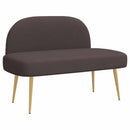 vidaXL Kárpitozott pad háttámlával sötétbarna 110 x 60 x 76 cm