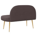 vidaXL Kárpitozott pad háttámlával sötétbarna 110 x 60 x 76 cm