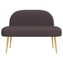 vidaXL Kárpitozott pad háttámlával sötétbarna 110 x 60 x 76 cm