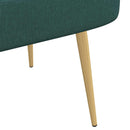 vidaXL Kárpitozott pad háttámlával Sötétzöld 110 x 60 x 76 cm