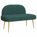 vidaXL Kárpitozott pad háttámlával Sötétzöld 110 x 60 x 76 cm