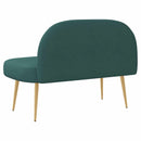 vidaXL Kárpitozott pad háttámlával Sötétzöld 110 x 60 x 76 cm