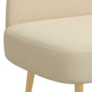 vidaXL Kárpitozott pad háttámlával Krémszínű 110 x 60 x 76 cm