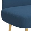 vidaXL Kárpitozott pad háttámlával Kék 110 x 60 x 76 cm Poliészter