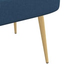vidaXL Kárpitozott pad háttámlával Kék 110 x 60 x 76 cm Poliészter