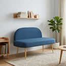 vidaXL Kárpitozott pad háttámlával Kék 110 x 60 x 76 cm Poliészter