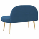 vidaXL Kárpitozott pad háttámlával Kék 110 x 60 x 76 cm Poliészter