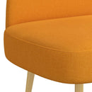 vidaXL Kárpitozott pad háttámlával Sötétsárga 110 x 60 x 76 cm