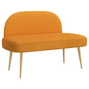 vidaXL Kárpitozott pad háttámlával Sötétsárga 110 x 60 x 76 cm
