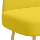 vidaXL Kárpitozott pad háttámlával Halványsárga 110 x 60 x 76 cm