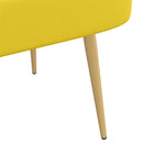 vidaXL Kárpitozott pad háttámlával Halványsárga 110 x 60 x 76 cm
