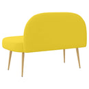 vidaXL Kárpitozott pad háttámlával Halványsárga 110 x 60 x 76 cm