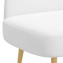 vidaXL Kárpitozott pad háttámlával Fehér 110 x 60 x 76 cm Poliészter