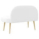 vidaXL Kárpitozott pad háttámlával Fehér 110 x 60 x 76 cm Poliészter