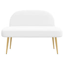 vidaXL Kárpitozott pad háttámlával Fehér 110 x 60 x 76 cm Poliészter