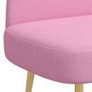 vidaXL Kárpitozott pad háttámlával Rózsaszín 110 x 60 x 76 cm