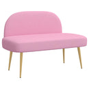 vidaXL Kárpitozott pad háttámlával Rózsaszín 110 x 60 x 76 cm
