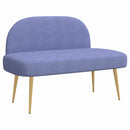 vidaXL Kárpitozott pad háttámlával Farmerkék 110 x 60 x 76 cm