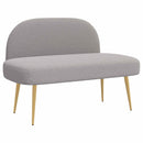 vidaXL Kárpitozott pad háttámlával Világosszürke 110 x 60 x 76 cm