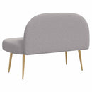 vidaXL Kárpitozott pad háttámlával Világosszürke 110 x 60 x 76 cm