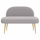 vidaXL Kárpitozott pad háttámlával Világosszürke 110 x 60 x 76 cm