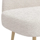 vidaXL Kárpitozott pad háttámlával Krémszínű 110 x 60 x 76 cm Bouclé