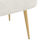 vidaXL Kárpitozott pad háttámlával Krémszínű 110 x 60 x 76 cm Bouclé