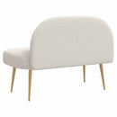 vidaXL Kárpitozott pad háttámlával Krémszínű 110 x 60 x 76 cm Bouclé