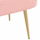 vidaXL Kárpitozott pad háttámlával Rózsaszín 110 x 60 x 76 cm Bouclé