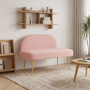 vidaXL Kárpitozott pad háttámlával Rózsaszín 110 x 60 x 76 cm Bouclé