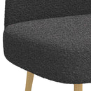 vidaXL Kárpitozott pad háttámlával Sötétszürke 110 x 60 x 76 cm Bouclé