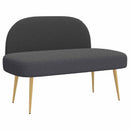 vidaXL Kárpitozott pad háttámlával Sötétszürke 110 x 60 x 76 cm Bouclé