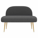 vidaXL Kárpitozott pad háttámlával Sötétszürke 110 x 60 x 76 cm Bouclé