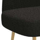vidaXL Kárpitozott pad háttámlával Fekete 110 x 60 x 76 cm Bouclé