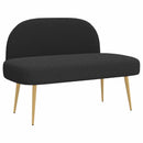 vidaXL Kárpitozott pad háttámlával Fekete 110 x 60 x 76 cm Bouclé