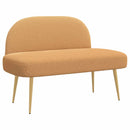 vidaXL Kárpitozott pad háttámlával Bézs 110 x 60 x 76 cm Bouclé