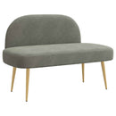 vidaXL Kárpitozott pad háttámlával Világosszürke 110 x 60 x 76 cm