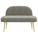 vidaXL Kárpitozott pad háttámlával Világosszürke 110 x 60 x 76 cm