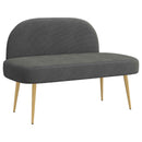 vidaXL Kárpitozott pad háttámlával Sötétszürke 110 x 60 x 76 cm