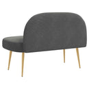 vidaXL Kárpitozott pad háttámlával Sötétszürke 110 x 60 x 76 cm