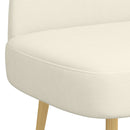 vidaXL Kárpitozott pad háttámlával Krémszínű 110 x 60 x 76 cm