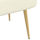 vidaXL Kárpitozott pad háttámlával Krémszínű 110 x 60 x 76 cm