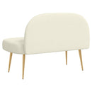 vidaXL Kárpitozott pad háttámlával Krémszínű 110 x 60 x 76 cm