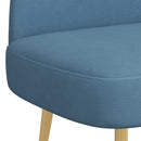 vidaXL Kárpitozott pad háttámlával Kék 110 x 60 x 76 cm