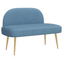 vidaXL Kárpitozott pad háttámlával Kék 110 x 60 x 76 cm