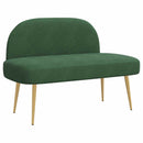 vidaXL Kárpitozott pad háttámlával Zsungel zöld 110 x 60 x 76 cm