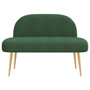 vidaXL Kárpitozott pad háttámlával Zsungel zöld 110 x 60 x 76 cm